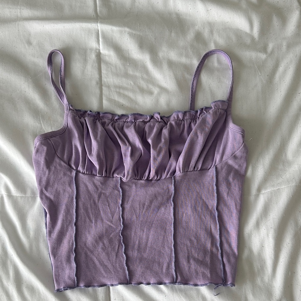 Lavender Ruffled Women's Top